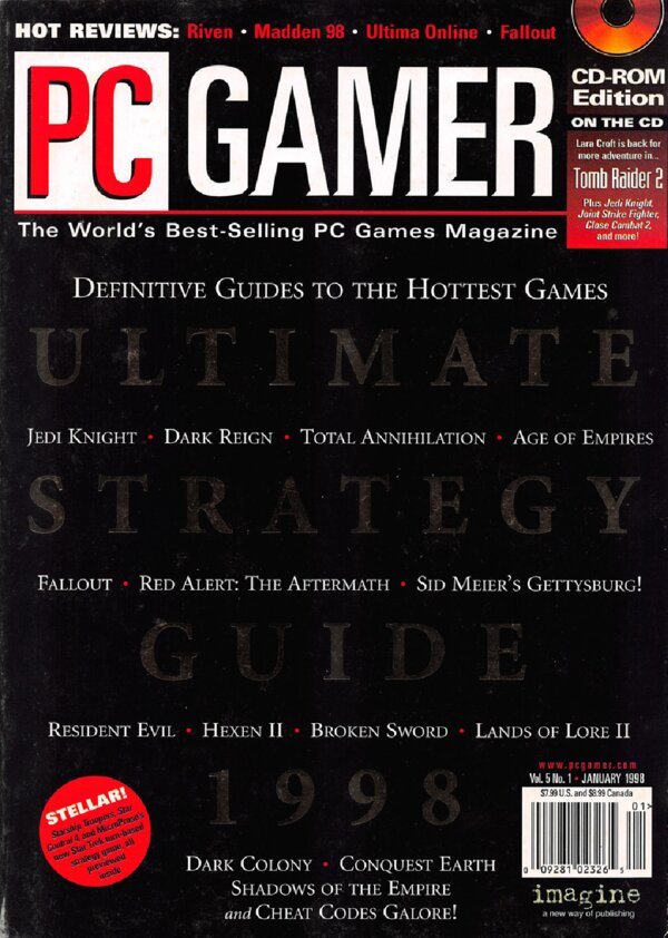 PC Gamer US   Issue 044 (Vol. 5 No. 1   Jan 1998) cover